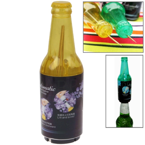 Creative Automatic Beer Bottle Openers Lid Cap Opener Tooth Pick Holder Tool