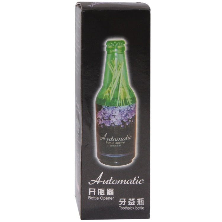 Creative Automatic Beer Bottle Openers Lid Cap Opener Tooth Pick Holder Tool