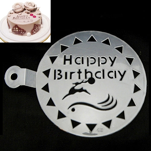 Happy Birthday Style Fancy Garland Cake Spray Mold / Coffee Tiramisu Spray Mold(White)