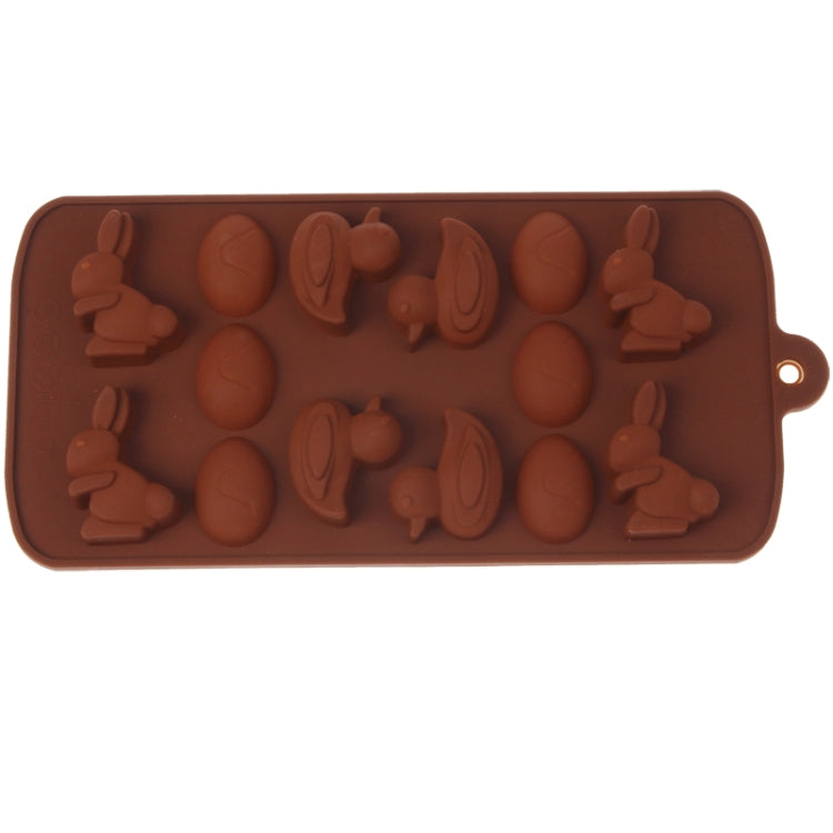 Lovely Rabbit & Duck Pattern Silicone Fondant Cake Mold