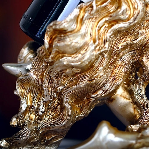 Fashion Long Hair Girl Creative Wine Rack European Resin Wine Bottle Holder