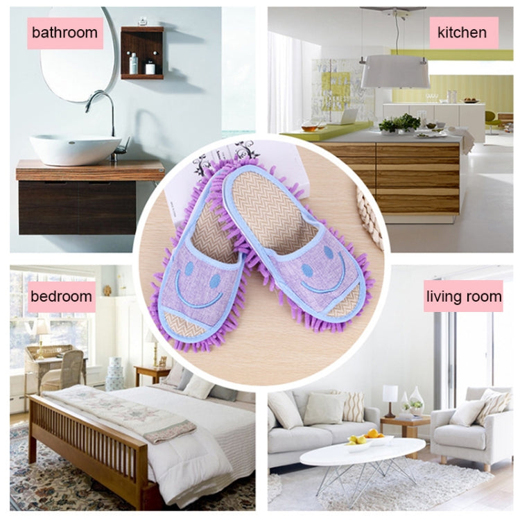 Multifunction Cleaning Slipper Cover Mop Floor Clean Shoes Covers, A Pair (Random Color Delivery)