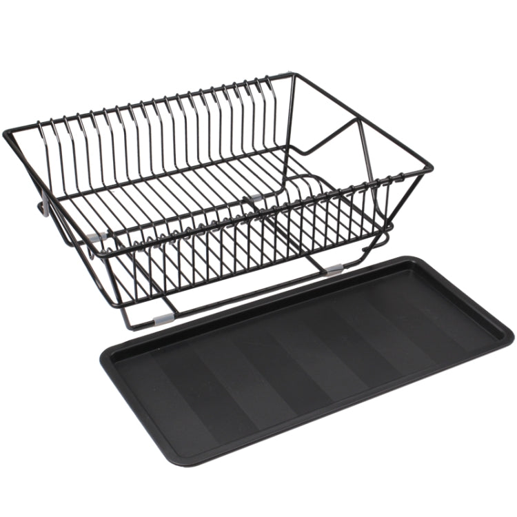 Kitchen Tableware / Dinnerware Draining Rack with Tray(Black)
