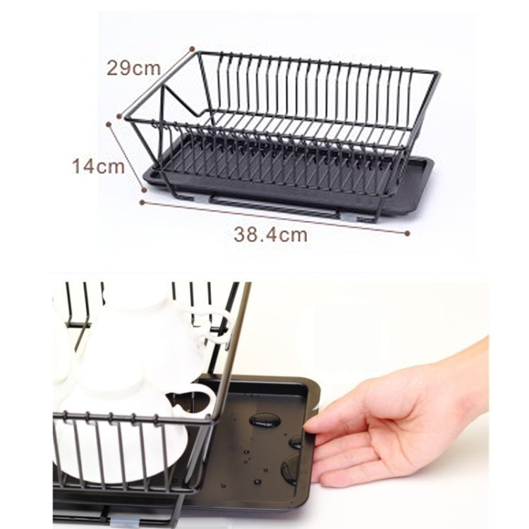 Kitchen Tableware / Dinnerware Draining Rack with Tray(Black)