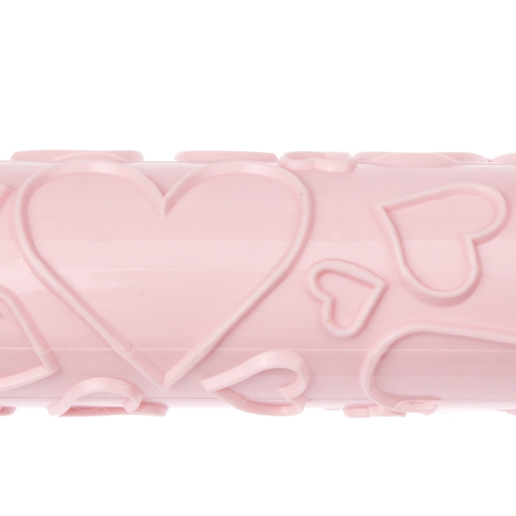 Patterned Fondant Rolling Pin / Embossing Rolling Pin Stick Cake Cookie Mold Tool (Length: 36.5cm)(Pink)