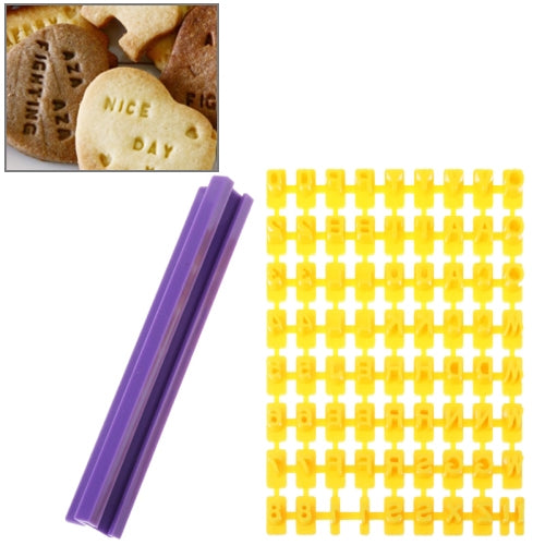 Biscuit Cake Fondant Decorating Letter Impress DIY Mold Tools Set