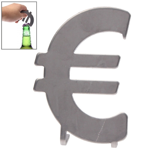 Euro Symbol Style Stainless Steel Bottle Opener