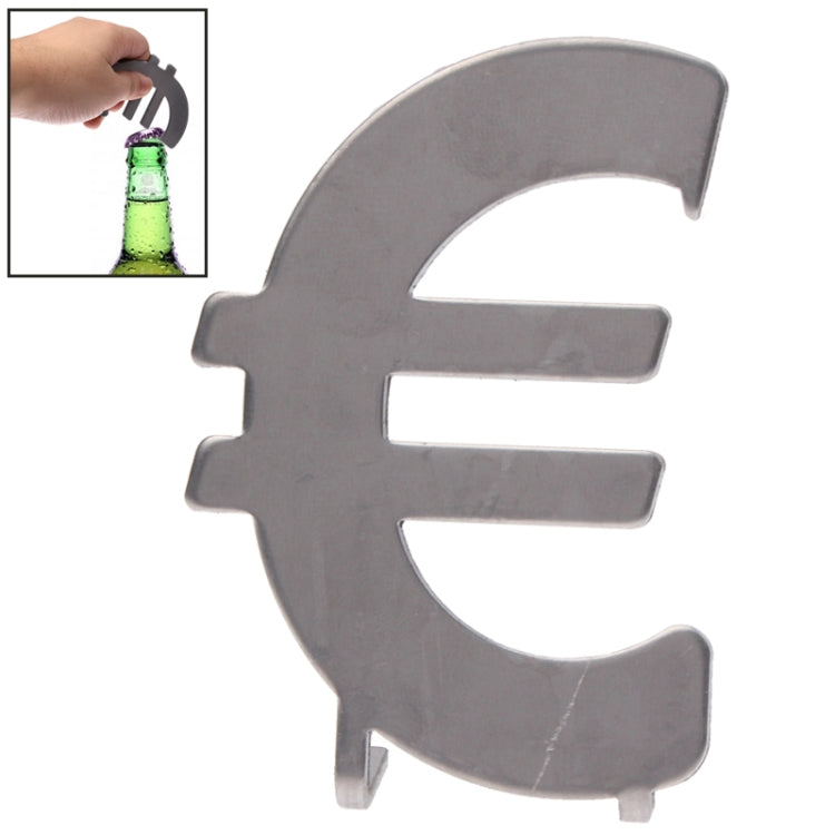 Euro Symbol Style Stainless Steel Bottle Opener