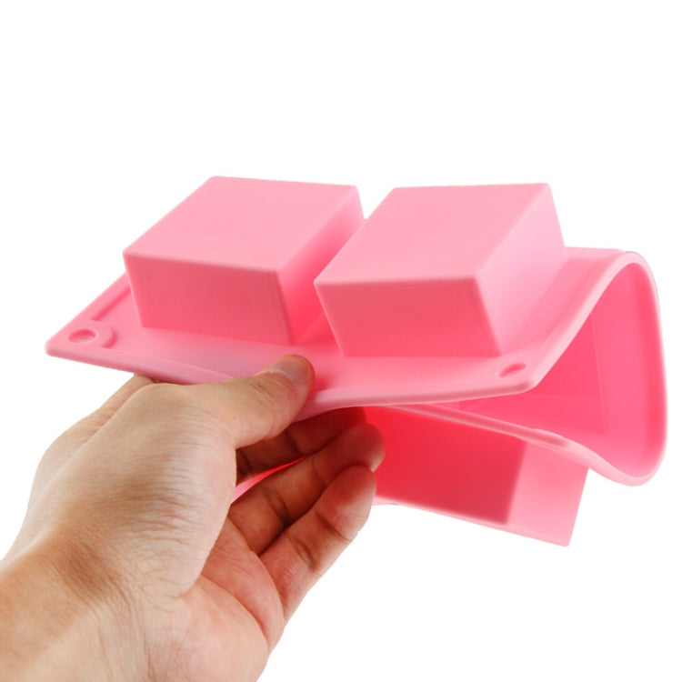 High Quality 6 Holes Square Shape Silicone Material Cake Mold