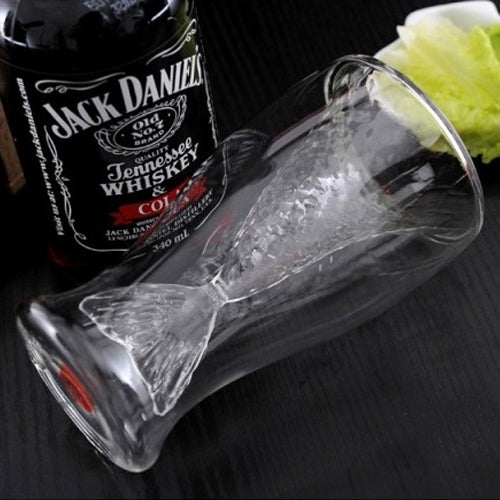 Fashion Novelty Double Layer Mermaid Style Drinking Glass Cup, Capacity: 100ml