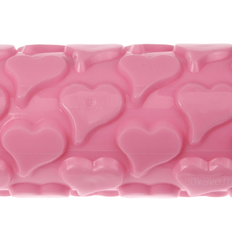 Heart Pattern Fondant Rolling Pin / Embossing Rolling Pin Stick Cake Cookie Mold Tool (Length: 39cm)(Pink)