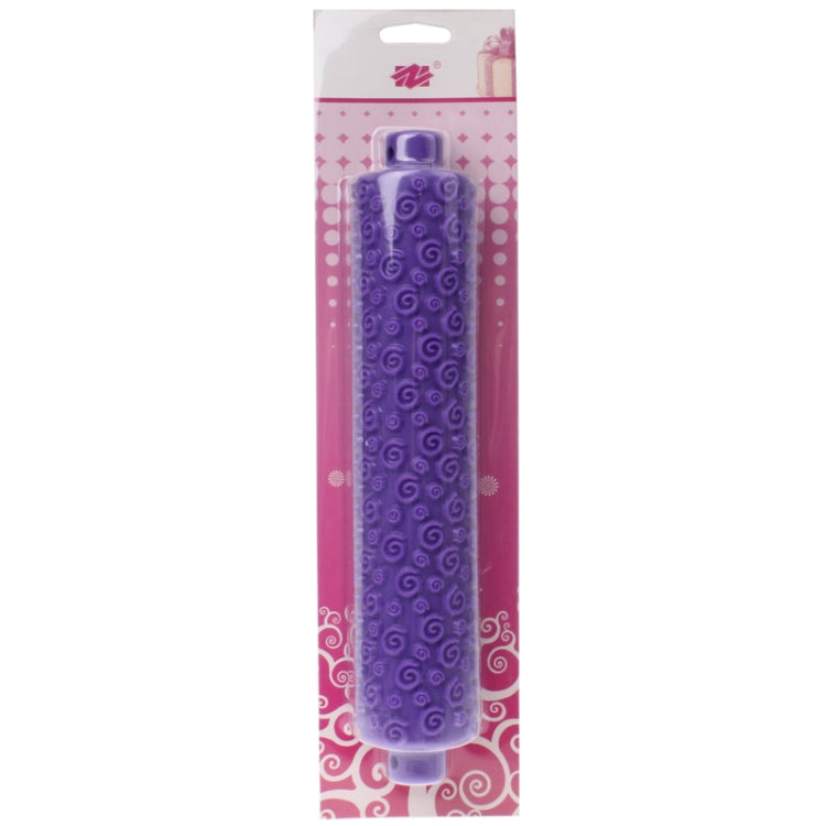 Swirl Pattern Fondant Rolling Pin / Embossing Rolling Pin Stick Cake Cookie Mold Tool (Length: 27cm)(Purple)