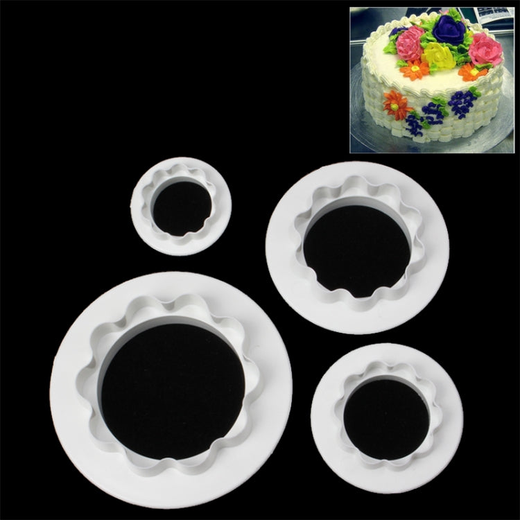 Double Sided Round & Wavy Edge Food Processing Machine for Soft Biscuit Machine / Cake Biscuit Moulds (4pcs in one packaging, the price is for 4pcs)