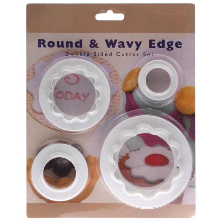 Double Sided Round & Wavy Edge Food Processing Machine for Soft Biscuit Machine / Cake Biscuit Moulds (4pcs in one packaging, the price is for 4pcs)