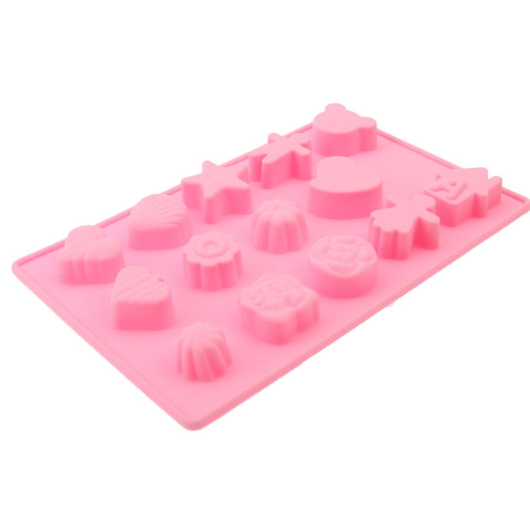 Creative Cartoon Shape 14-Grid Ice Cube Tray(Pink)