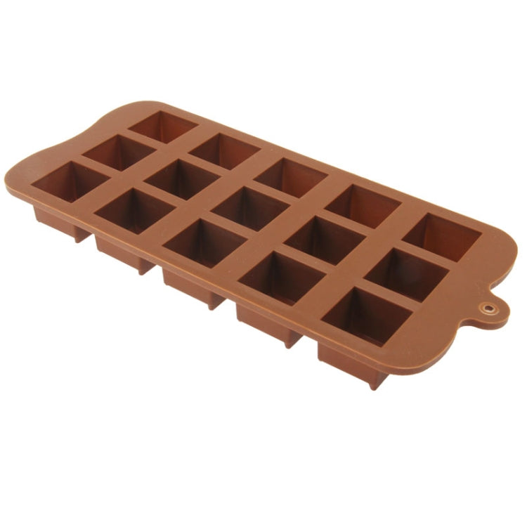 Creative Square Shape 15-Grid Ice Cube Tray(Brown)