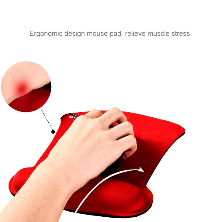 Ax Shape Ultra Slim PVC & Cloth and Sponge Wrist Supporter Mouse Pad
