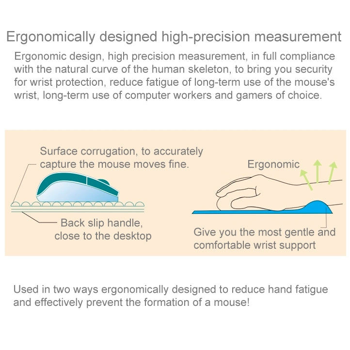 Ax Shape Ultra Slim PVC & Cloth and Sponge Wrist Supporter Mouse Pad