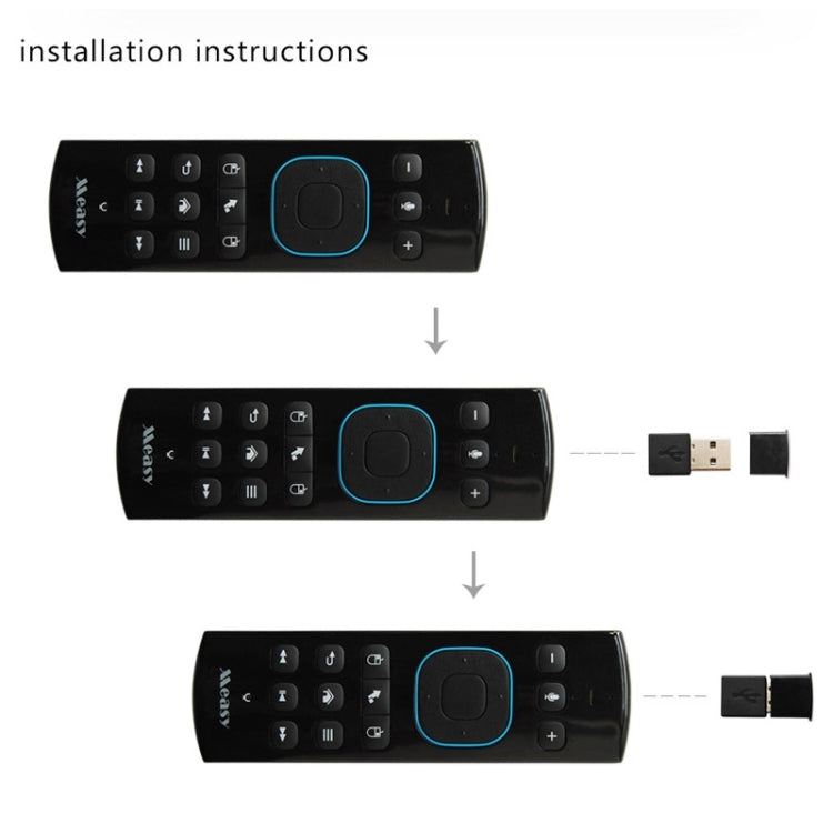 Measy GP830 Air Mouse Wireless Somatosensory Remote Control Keyboard with Game Pad Function and Voice Transceiver(Black)