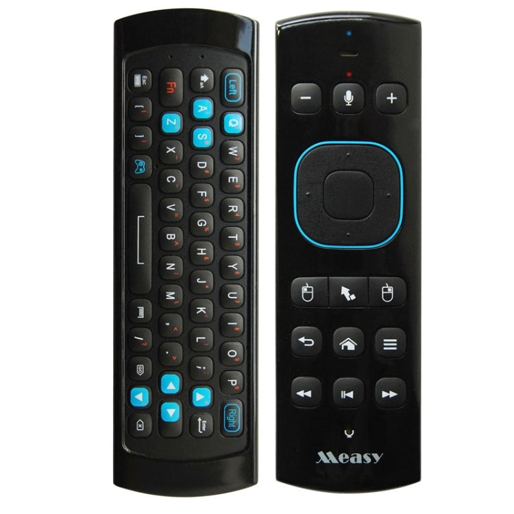 Measy GP830 Air Mouse Wireless Somatosensory Remote Control Keyboard with Game Pad Function and Voice Transceiver(Black)
