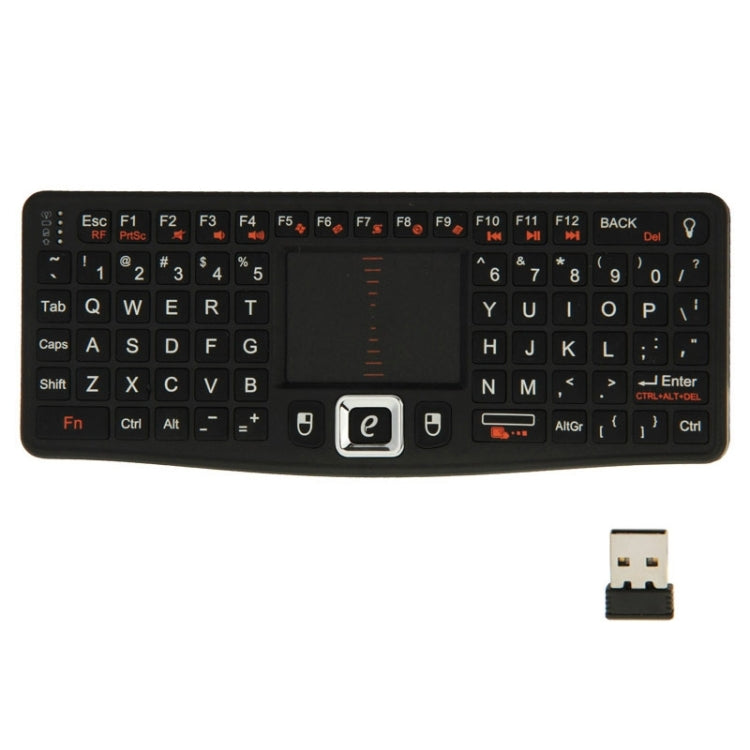 Handheld Keyboard 2.4G Wireless Keyboard With Touchpad Mouse for PC Notebook Smart Google TV Box(Black)
