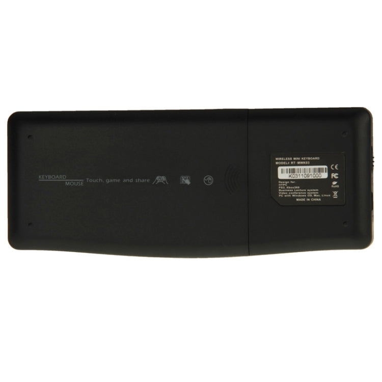 Handheld Keyboard 2.4G Wireless Keyboard With Touchpad Mouse for PC Notebook Smart Google TV Box(Black)