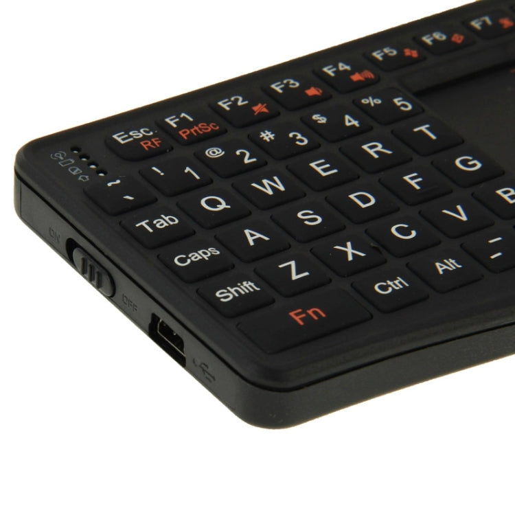 Handheld Keyboard 2.4G Wireless Keyboard With Touchpad Mouse for PC Notebook Smart Google TV Box(Black)