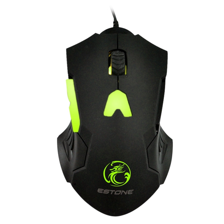 Estone GT700 2400DPI Adjustable USB Wired Multi Color LED Optical Gaming Computer Mouse(Black)