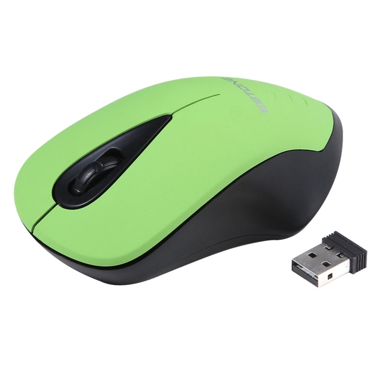 2.4G USB Receiver 3 Buttons 1600DPI Wireless Optical Computer Gaming Mouse(Green)