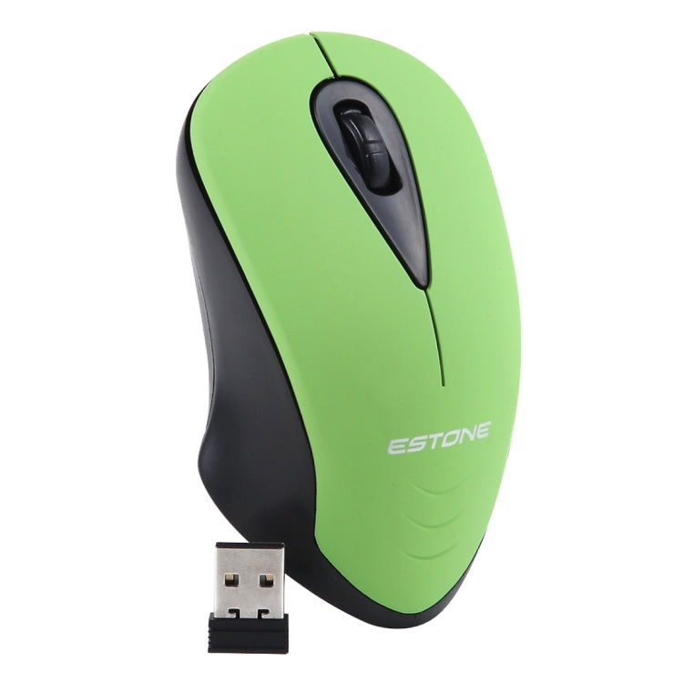 2.4G USB Receiver 3 Buttons 1600DPI Wireless Optical Computer Gaming Mouse(Green)