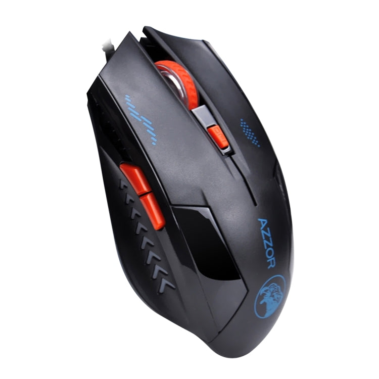 Azzor Fabulous X3 USB 6 Buttons Wired 2400DPI Optical Gaming Mouse for Computer PC Laptop