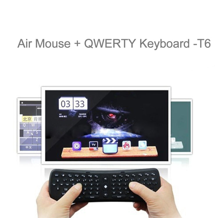 T6 Fly Air Mouse Wireless Mini Keyboard 2.4GHZ 6 Axis Gyroscope Remote for TV Box / PC