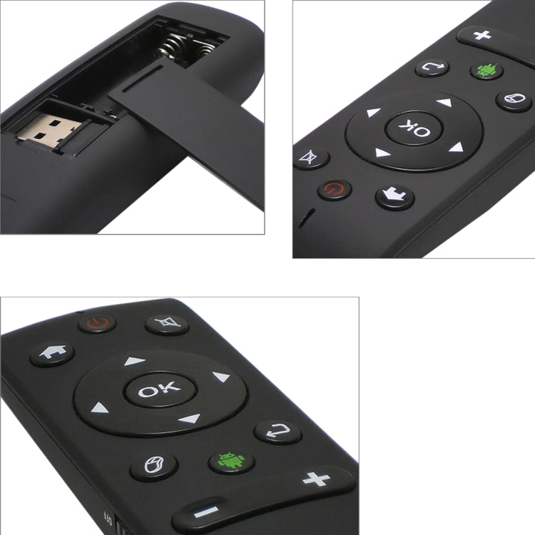 T31 Wireless Fly Air Mouse 6-Axis Gyroscope 2.4G Remote Control 3D Sense Motion Stick for Android TV Box(Black)