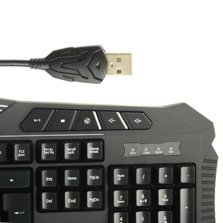 Aula Transformers Series Optimus Prime Pattern Wired USB Multi-media Silent / Non-slip Game Keyboard with Colorful Backlight