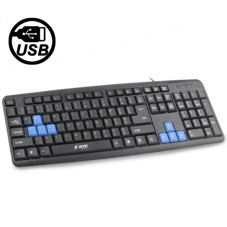 JITE KB-102 USB 2.0 Slim PC Laptop Computer QWERTY 104 Key Keyboard(Black)