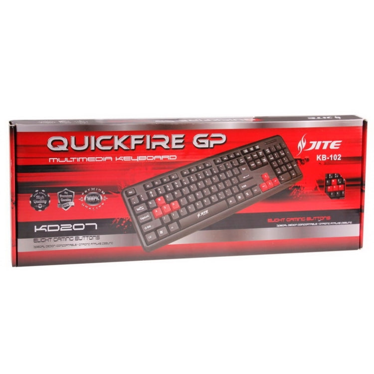 JITE KB-102 USB 2.0 Slim PC Laptop Computer QWERTY 104 Key Keyboard(Black)