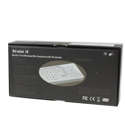 2 in 1 (Rii Mini i6 Bluetooth Wireless Keyboard & Touchpad +  Universal Remote Control)