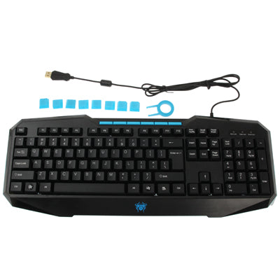 Aula Series 110 Keys High-end Wired Gaming Keyboard with 6 x Replacement Key & Gold-plated USB Port(Black)