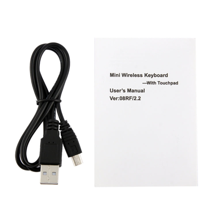 Rii 2.4GHz 92 Keys Mini Wireless Keyboard Mouse Combo with Touchpad(White)