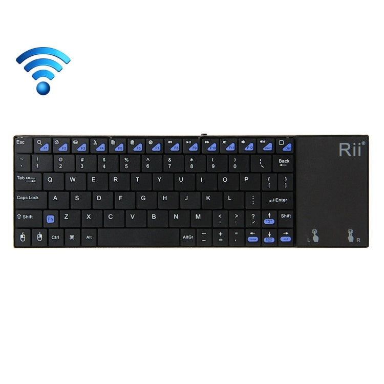 Rii mini RT-MWK12 QWERTY Touchpad Ultra Slim Multifunction Wireless 2.4GHz Keyboard for Sony PS3 / HTPC / Android TV Box