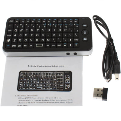 2.4GHz Mini Wireless Air Mouse + Keyboard + Remote Control with USB Mini Receiver & SD/MMC Card Slot  for PC / Smart TV / Laptop / Android TV Box