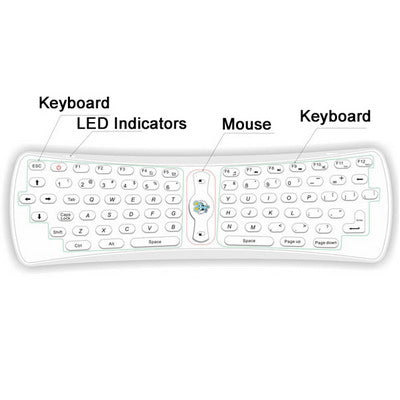 USB 2.4GHz Wireless Flying Mouse with QWERTY keyboard
