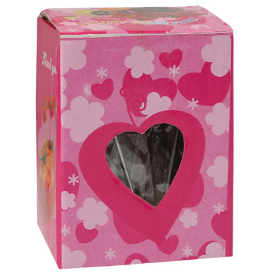 Creative Fashion Stainless Steel Resin Cute Heart-shaped Fruit Fork Set/Peach Boutique Wedding(Red)