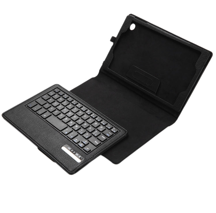 Litch Texture Detachable Bluetooth Keyboard Leather Tablet Case With Holder for Kindle Fire HD 7 (2015)(Black)