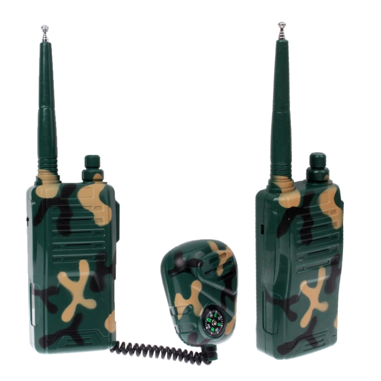 300m Receiving Range Camouflage Interphone Walkie Talkie with Compass & Batteries