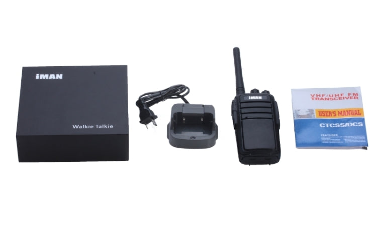 iMAN WT01 Professional Handheld Two-way Radio Walkie Talkie UHF 400-470MHz 5W 16CH(Black)