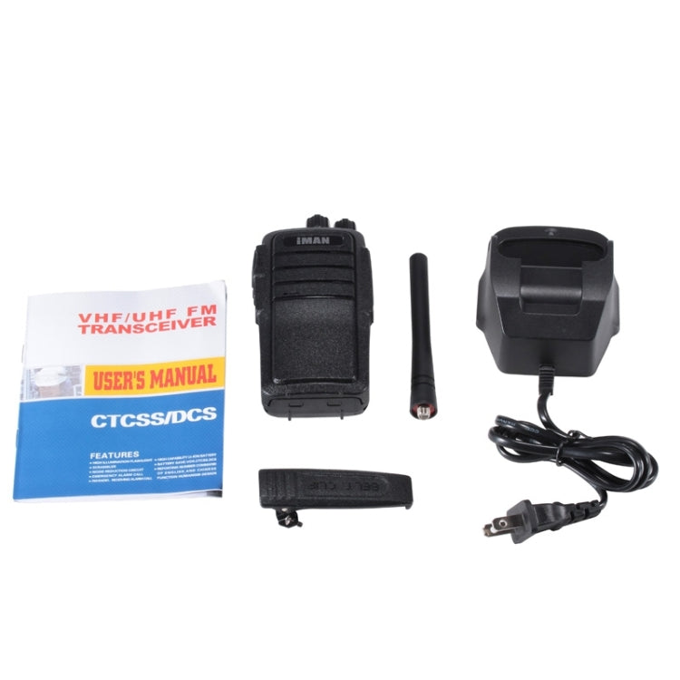 iMAN WT01 Professional Handheld Two-way Radio Walkie Talkie UHF 400-470MHz 5W 16CH(Black)