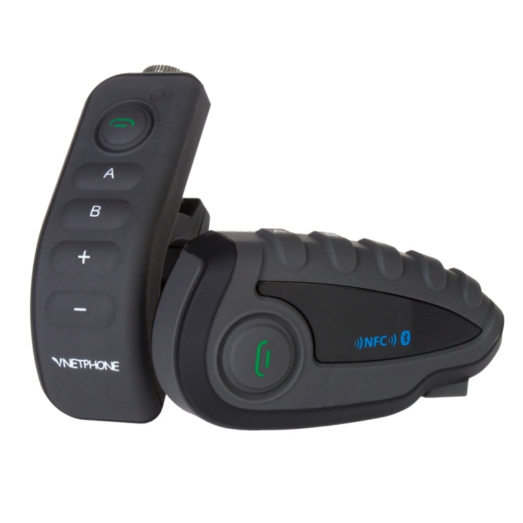 V8 1200m 5 Riders Motorcycle Helmet Bluetooth Intercom Stereo Headset with Remote Controller, Support NFC & FM & Automatic Answering Phone Function(Black)