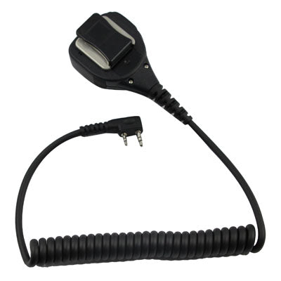 Clip-on Microphone for Walkie Talkies, 3.5mm + 2.5mm Earphone + Mic Plug