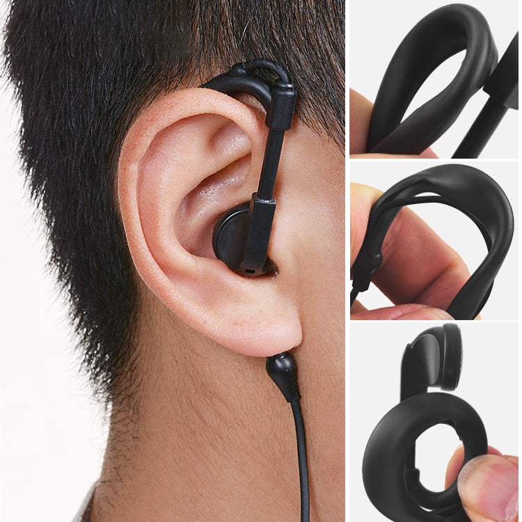Handheld Transceiver Earphone for Walkie Talkies, 3.5mm + 2.5mm Plug(Black)